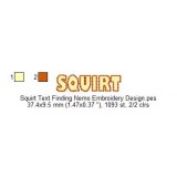Squirt Text Finding Nemo Embroidery Design